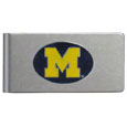 Michigan Wolverines Brushed Metal Money Clip
